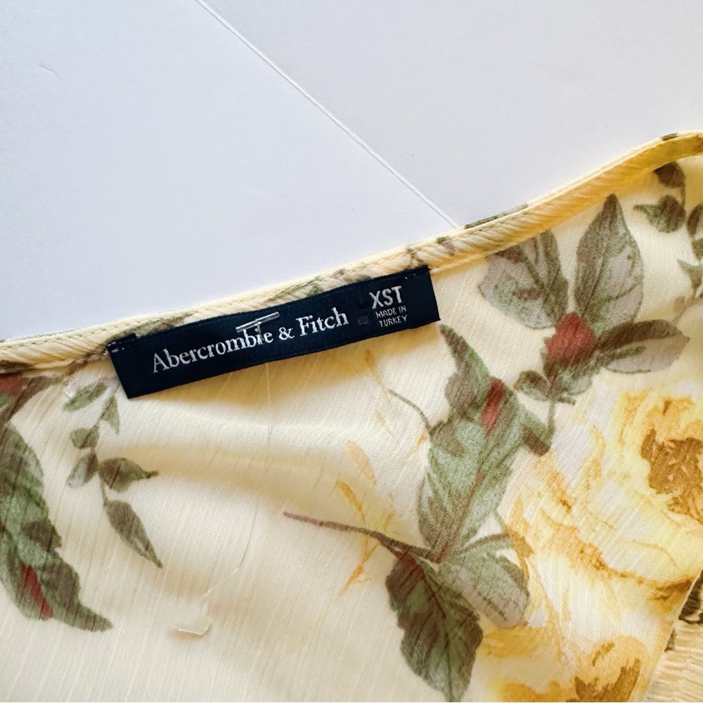NEW Abercrombie & Fitch Yellow Floral Maxi Dress - Picture 3 of 4